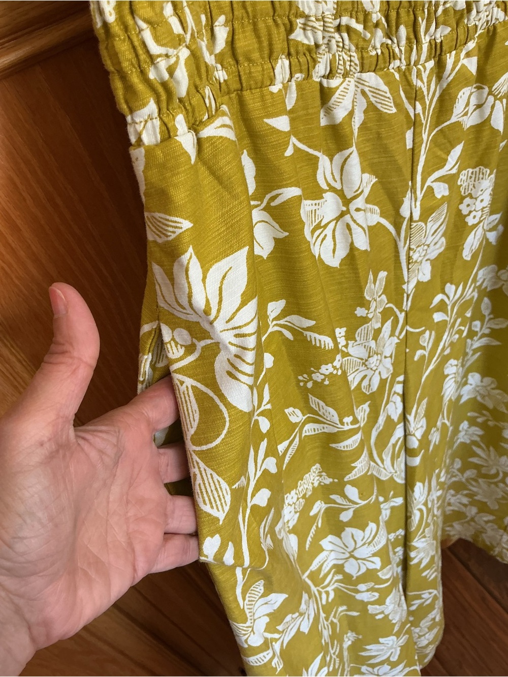 Anthropologie The Somerset Wide Leg Jumpsuit in Yellow Chartreuse Floral - Picture 11 of 11